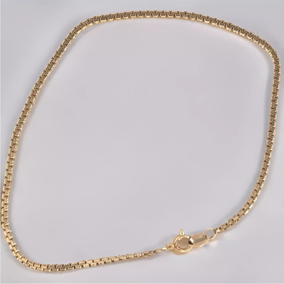Catbird Jewelry - Estate Vintage 14K Real Solid Yellow Gold C Cobra Link Chain Bracelet 7”
